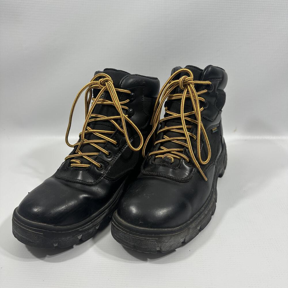 Skechers Tactical RelaxedFit Boots Mens Size 7 Black Leather Waterproof Work